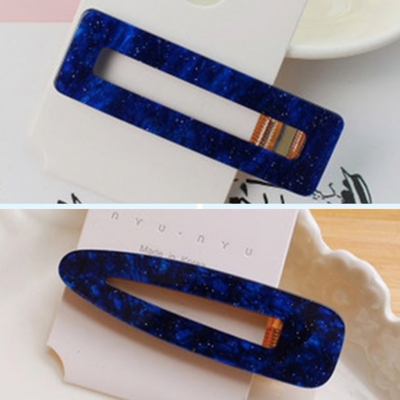 Boutique Accessories - Midnight Blue Large Barrette Set